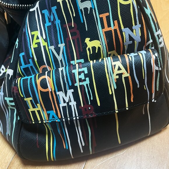 L.A.M.B. Signature Jackson Walderston Satchel Handbag Black Multicolour RARE - Picture 4 of 8